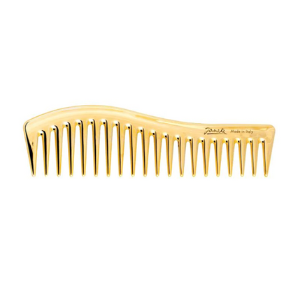 Gold Large Wide Tooth Comb round shape